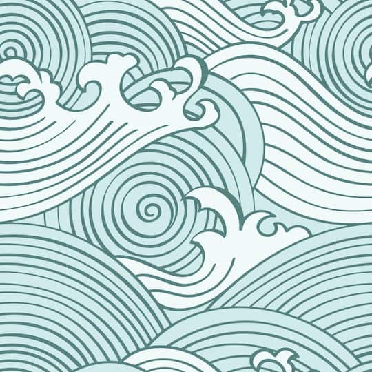 RoomMates Asian Waves Peel & Stick Wallpaper
